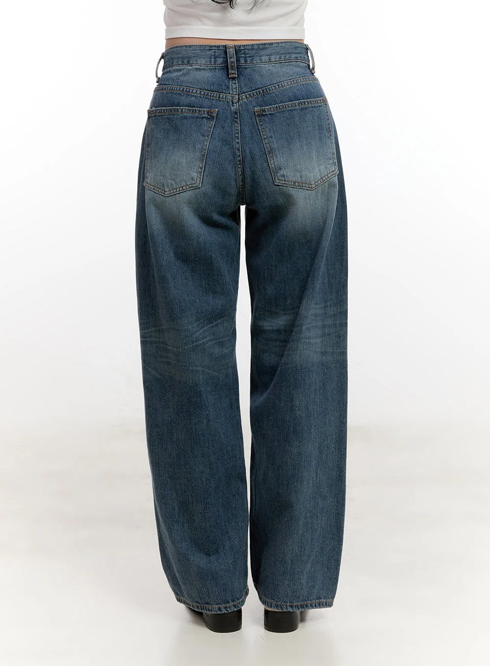 Belle Washed Wide-Leg Jeans CF528 - Image 6