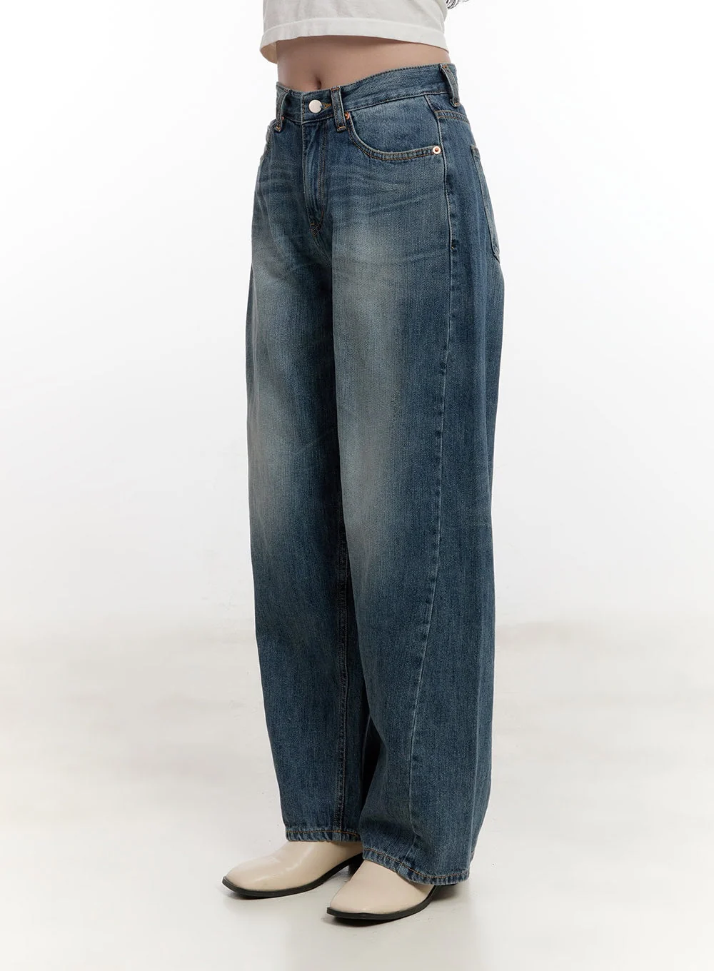 Belle Washed Wide-Leg Jeans CF528 - Image 7