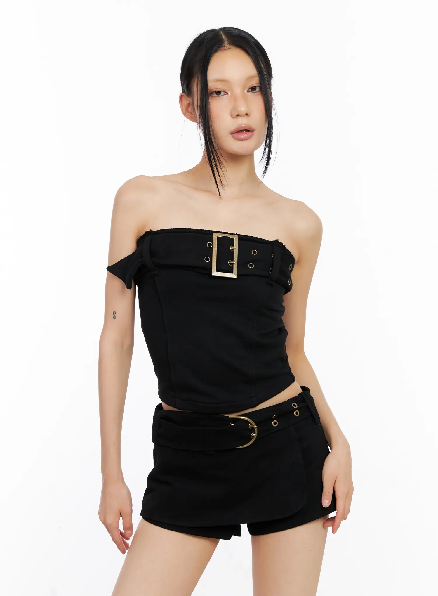Belted Cropped Tube Top CL530 - Image 11