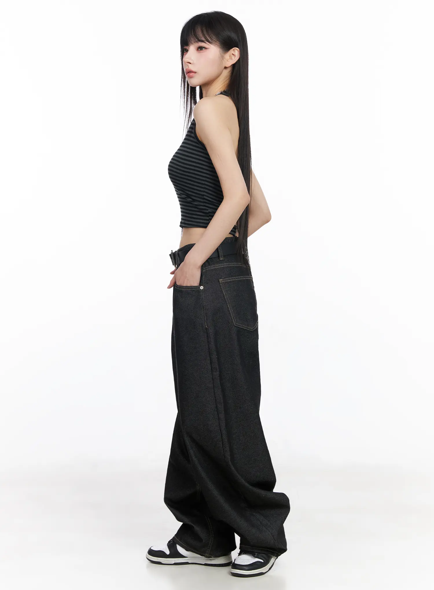 Birdie Wide Leg Baggy Jeans CF519 - Image 5
