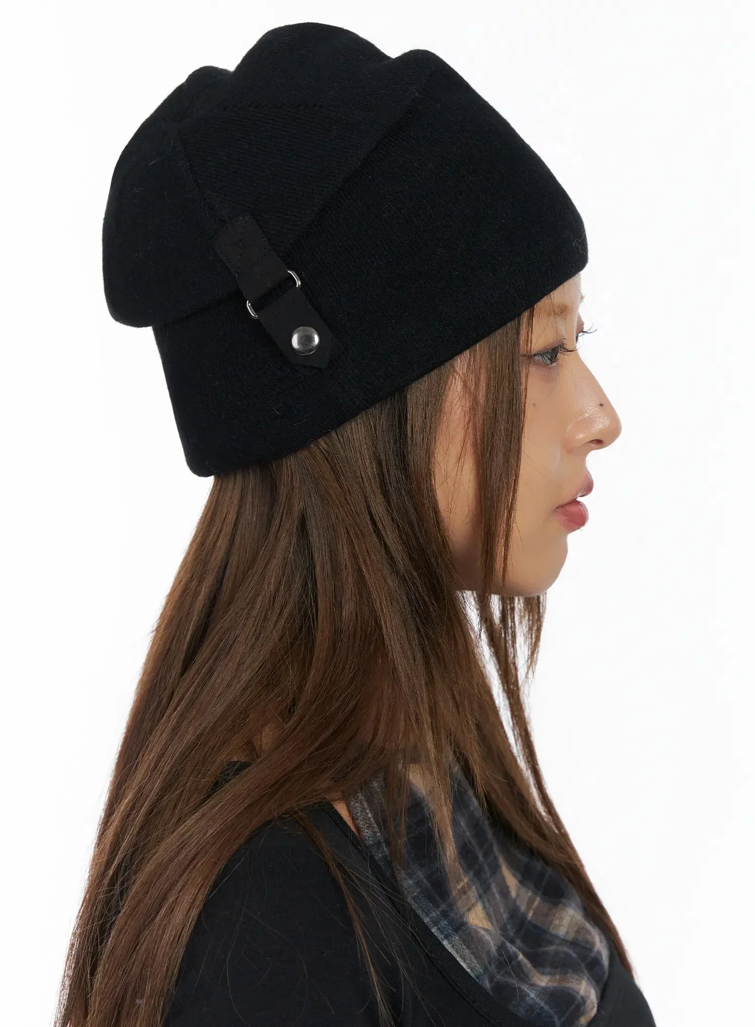 Black Strap Beanie IN528 - Image 7