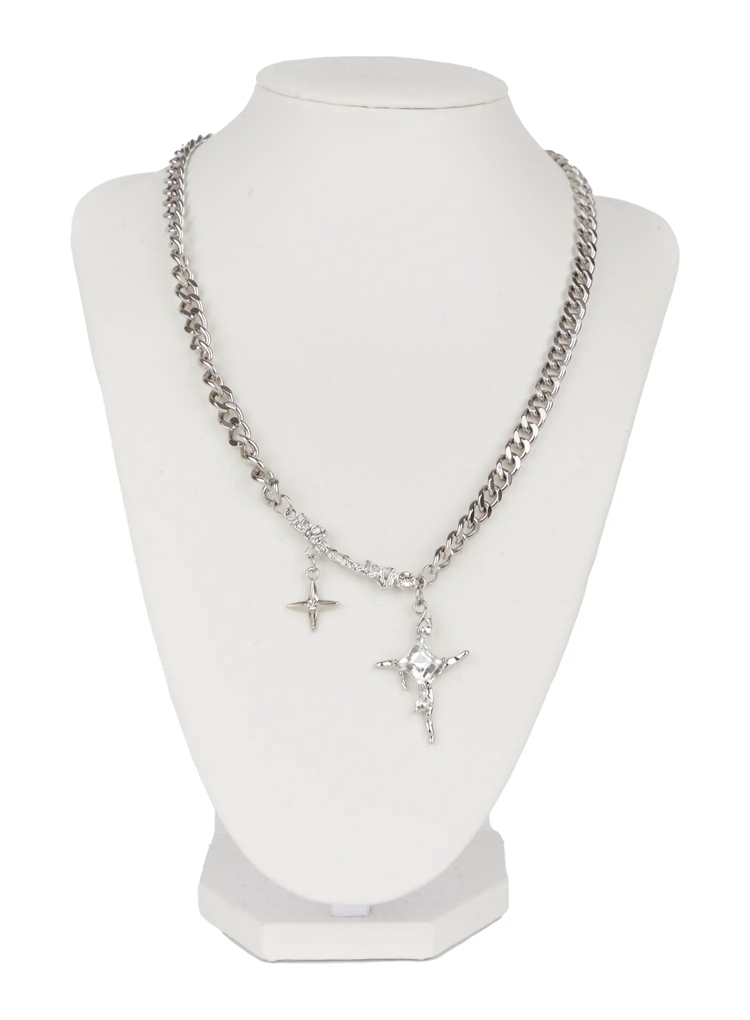 Blue Cubic Cross Necklace CC1809 - Image 3