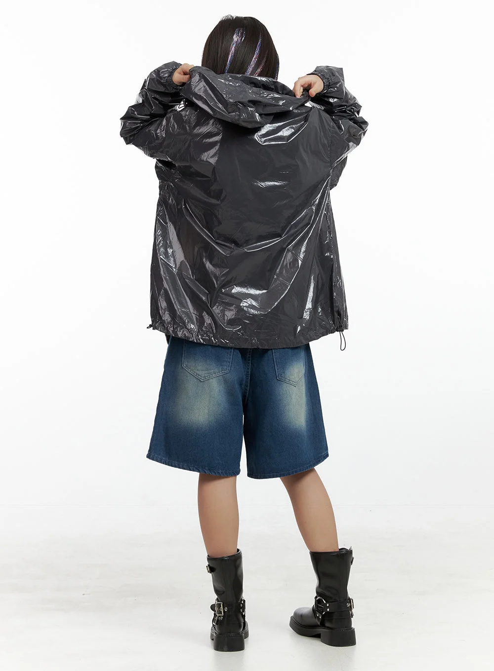 Blue Washed Baggy Jorts OL408 - Image 6