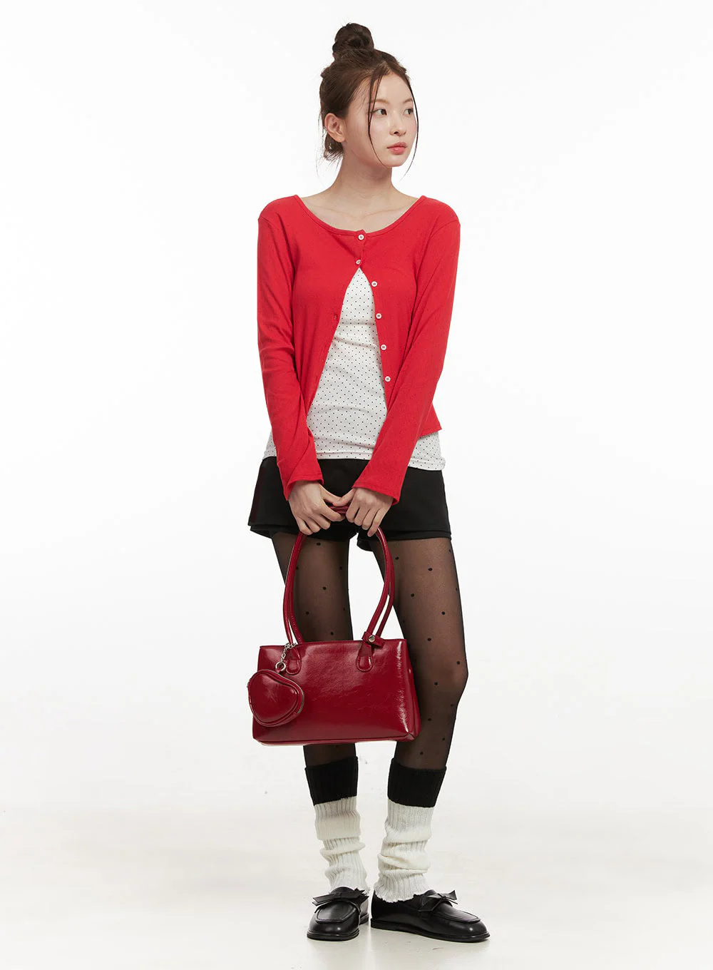 Boat-Neck Crop Cardigan IJ530 - Image 2