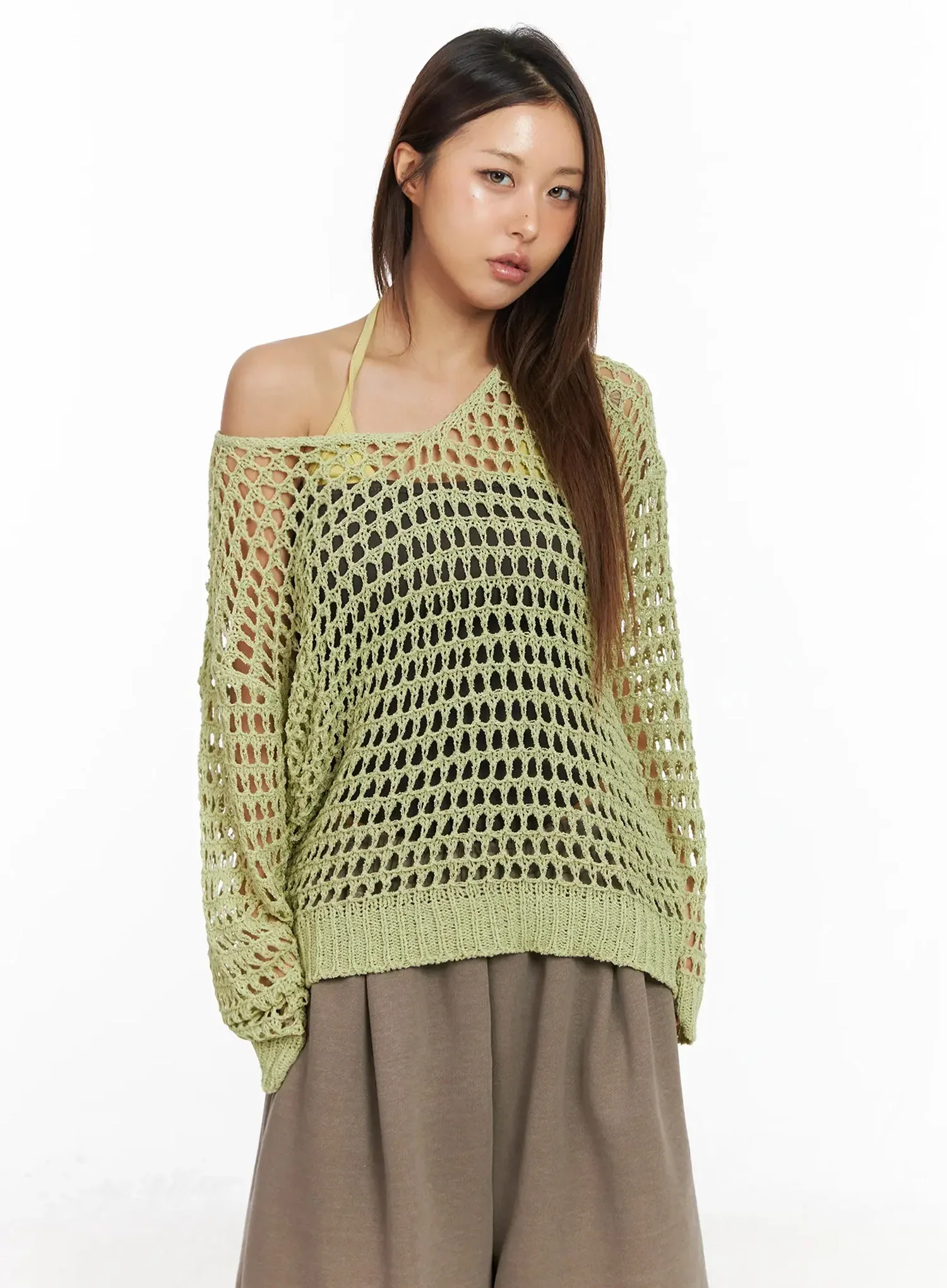 Boho Chic Crochet Knit Top IA527 - Image 16