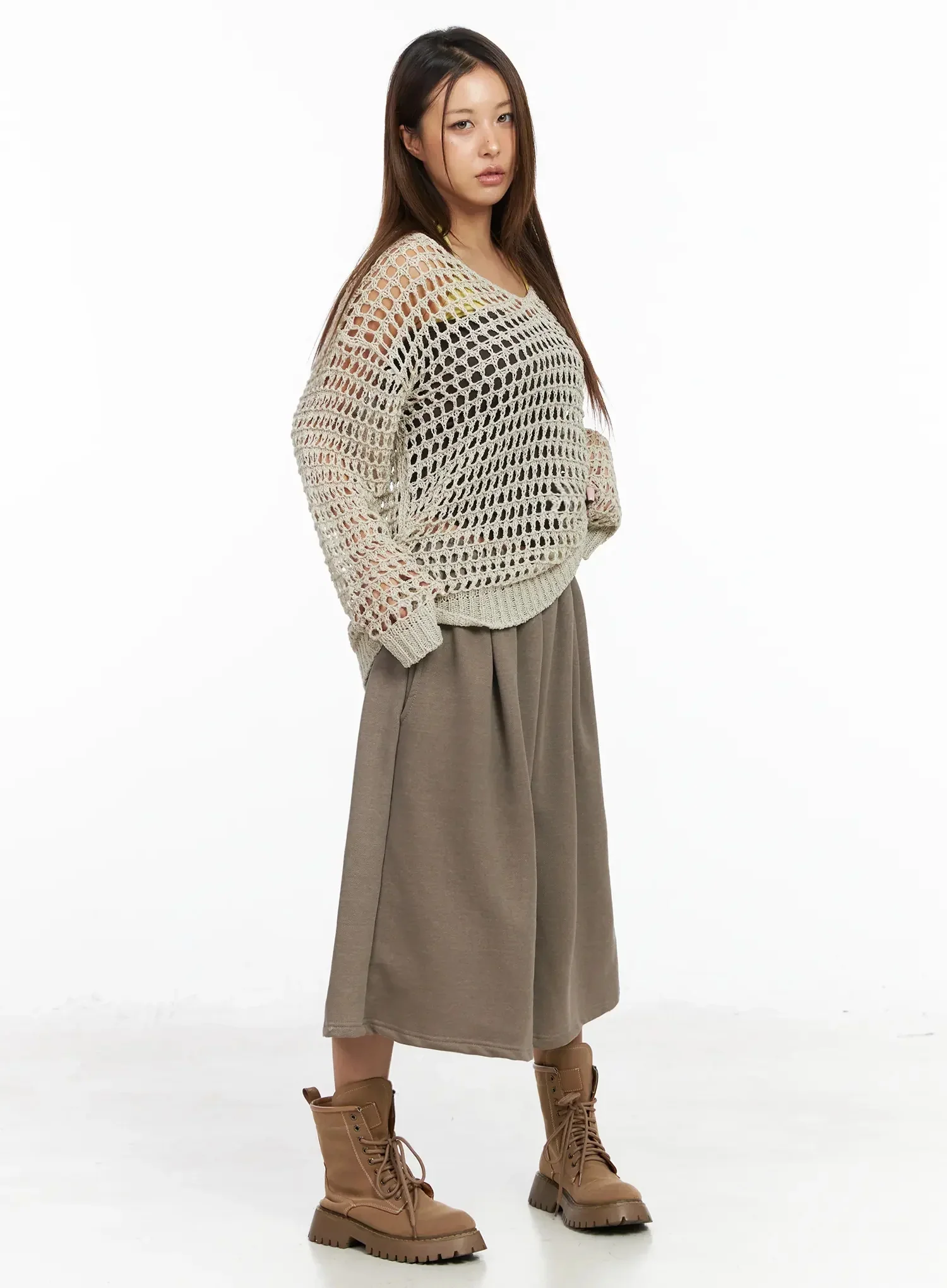 Boho Chic Crochet Knit Top IA527 - Image 7