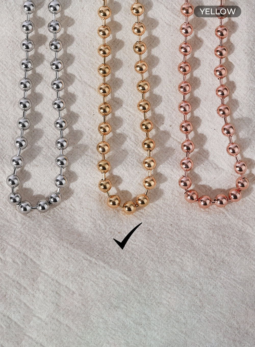 Bold Ball Chain Necklace IL403 - Image 6