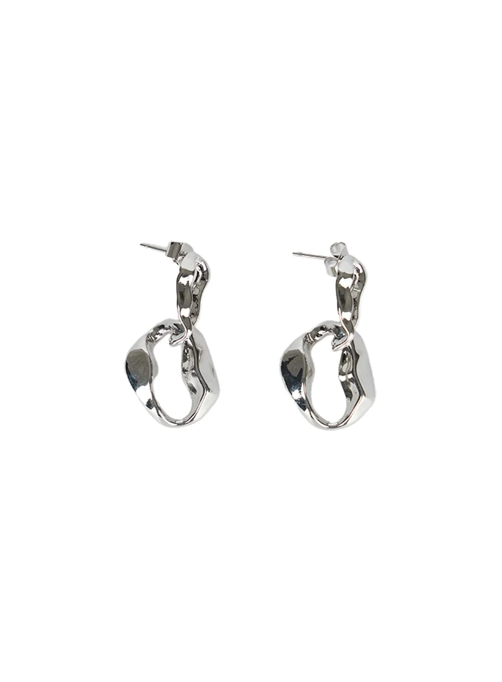 Bold Link Earrings CA516 - Image 4