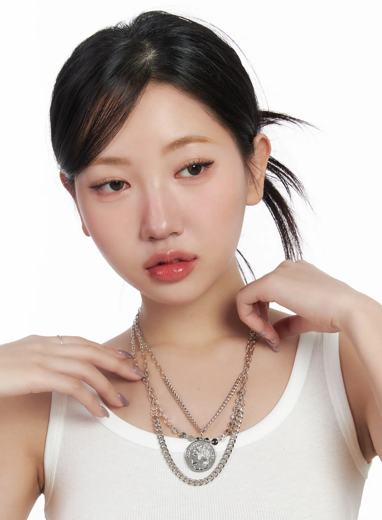 Bold Multi-Layer Y2K Necklace CF503 - Image 2