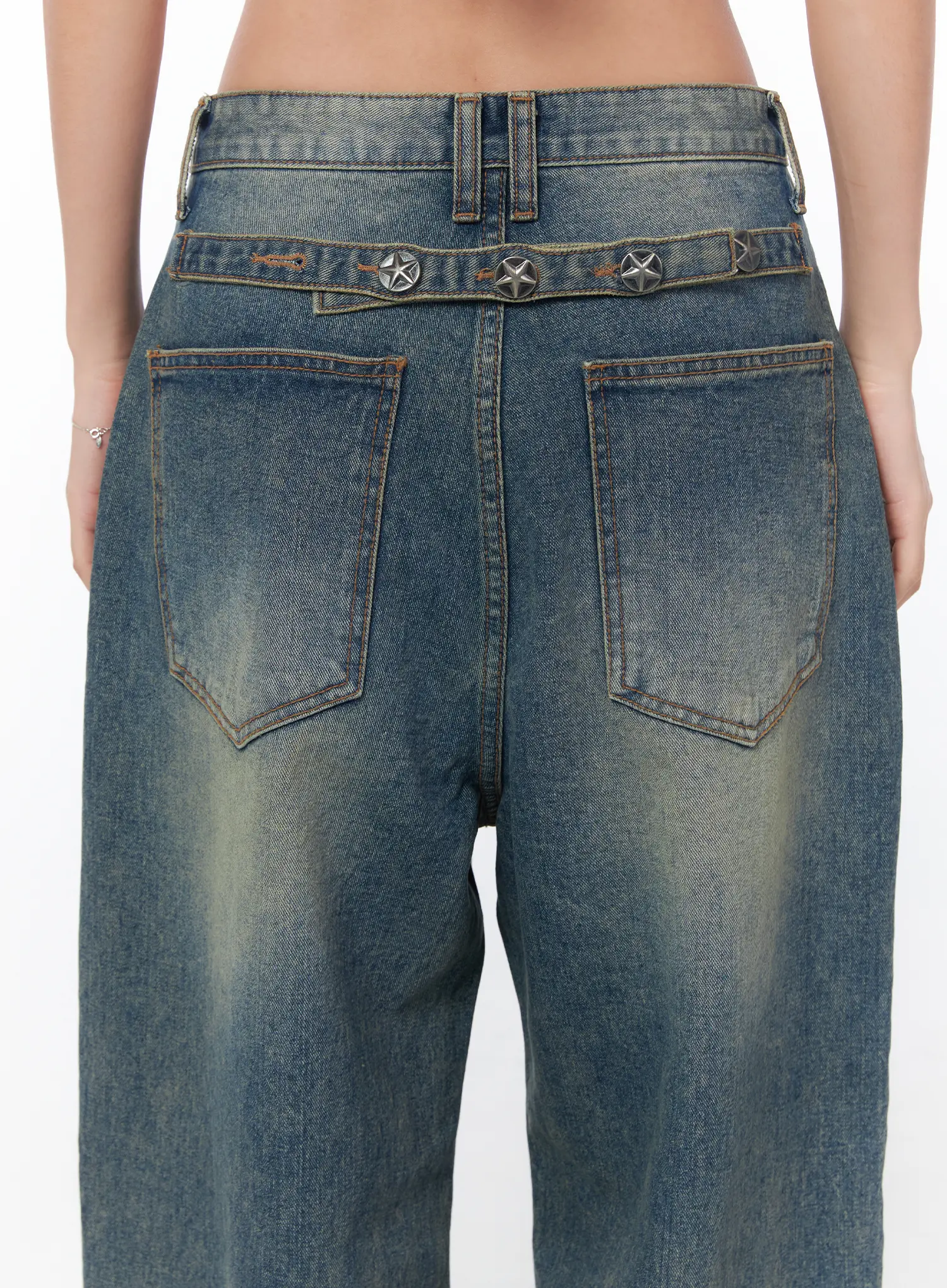 Brit Relaxed Fit Wide Leg Jeans CY512 - Image 2