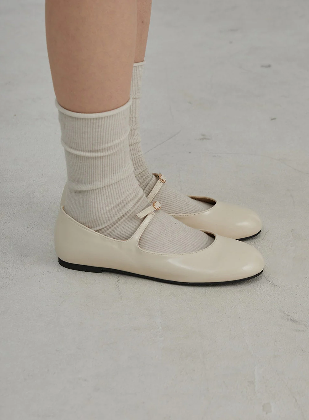 Buckle Round Mary Jane Flats OJ305 - Image 5