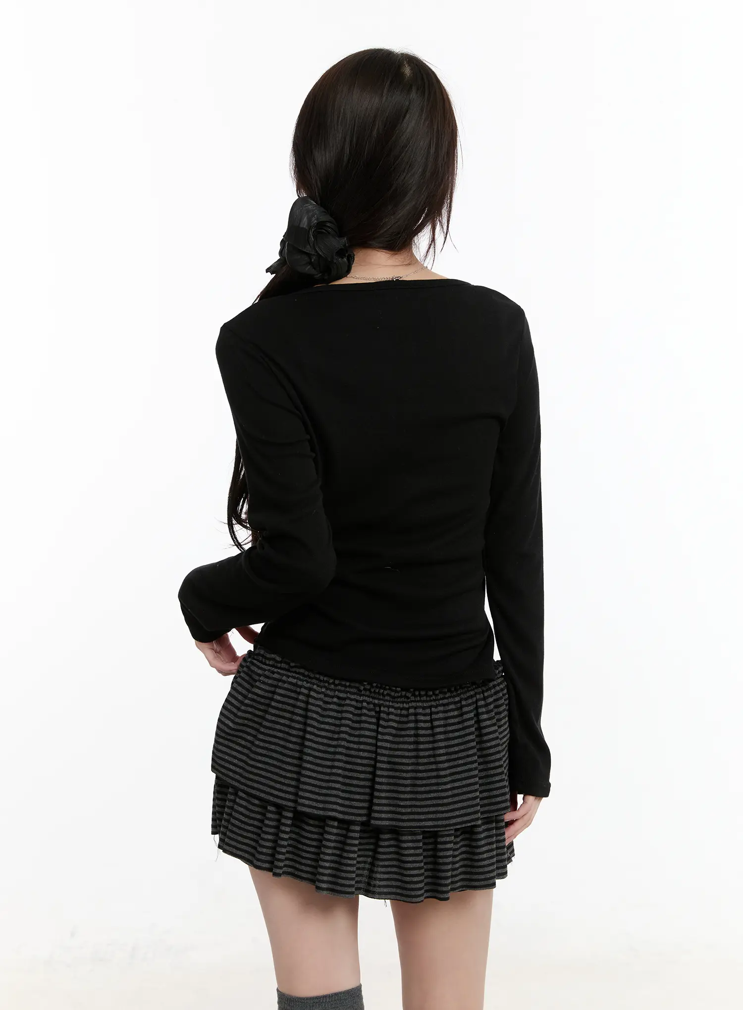 Button Accent Long Sleeve Top CM510 - Image 9