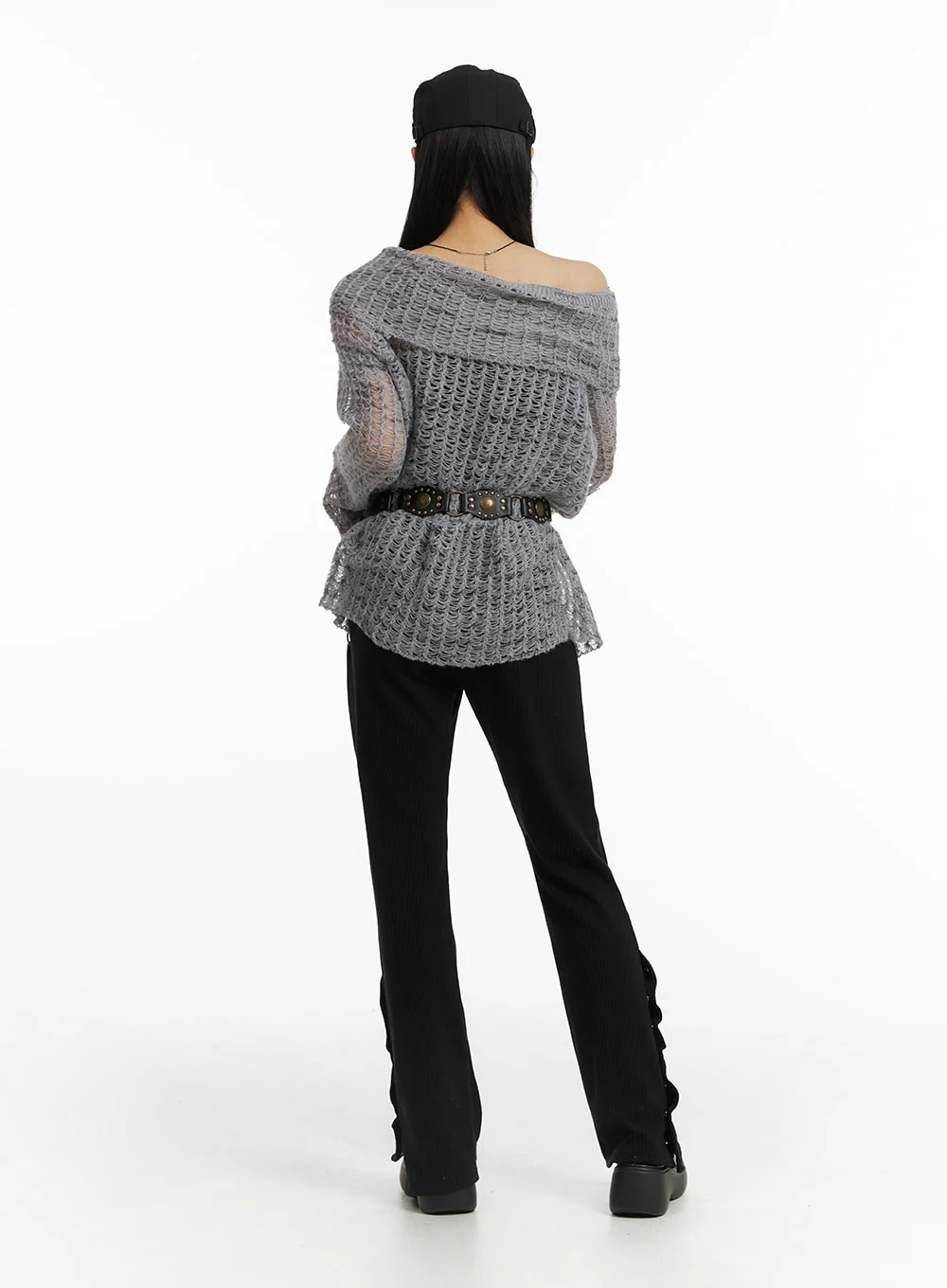 Button Detail Bootcut Denim CF401 - Image 8