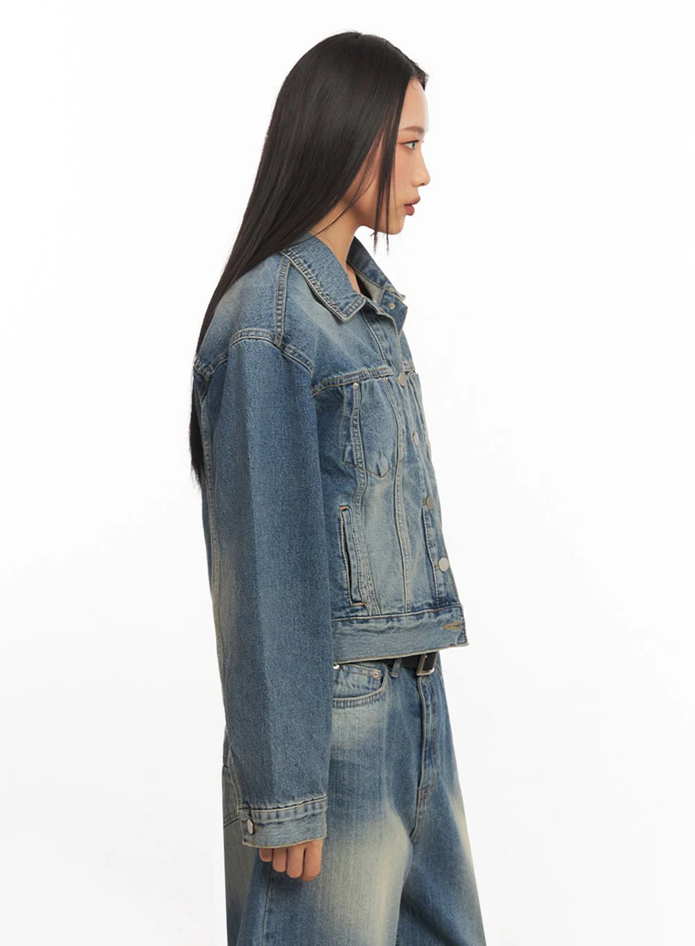Button-Up Denim Jacket IA507 - Image 6