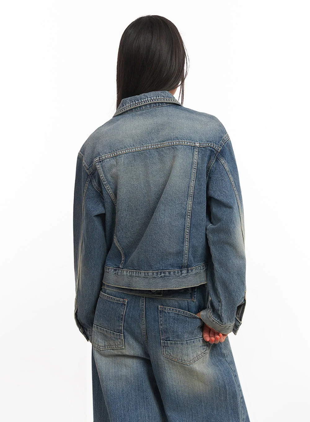 Button-Up Denim Jacket IA507 - Image 7