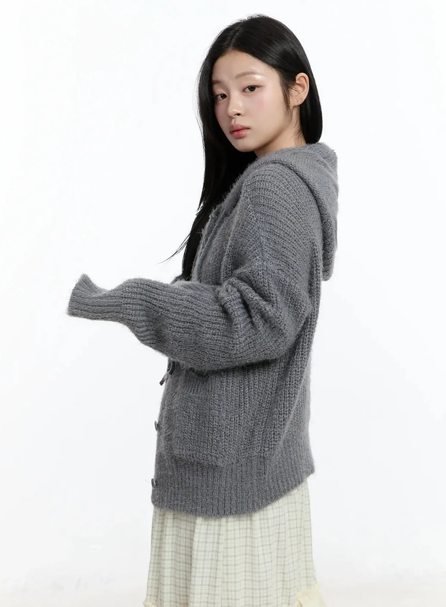 Button-Up Knit Cardigan IM519 - Image 6