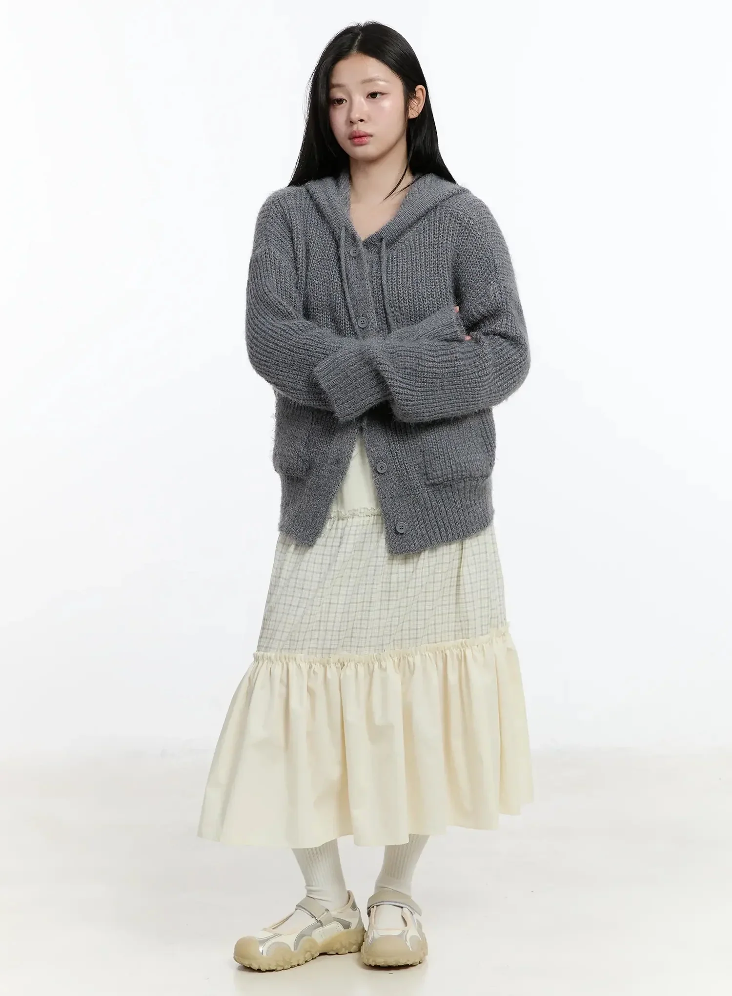 Button-Up Knit Cardigan IM519 - Image 7