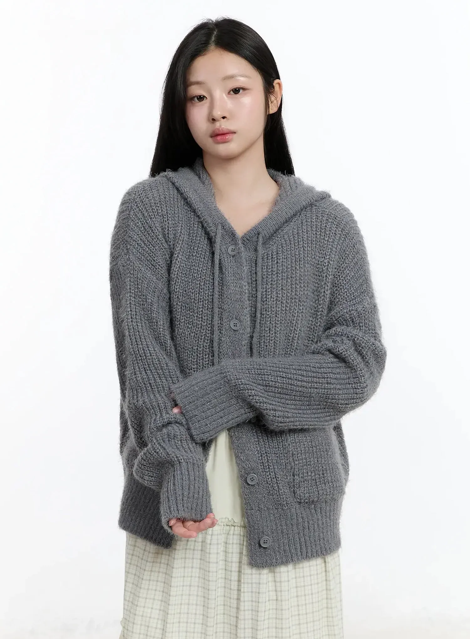 Button-Up Knit Cardigan IM519 - Image 8