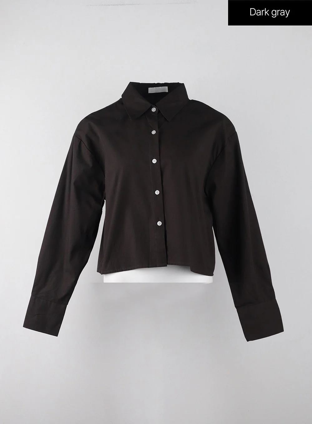 Buttoned Collar Crop Shirt IJ403 - Image 11