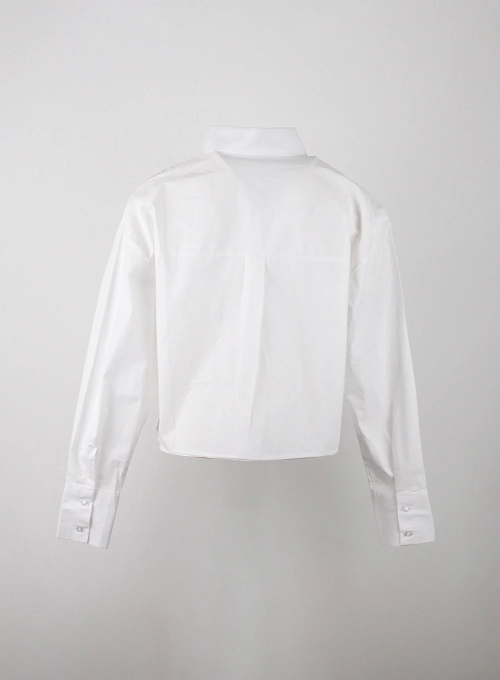 Buttoned Collar Crop Shirt IJ403 - Image 7