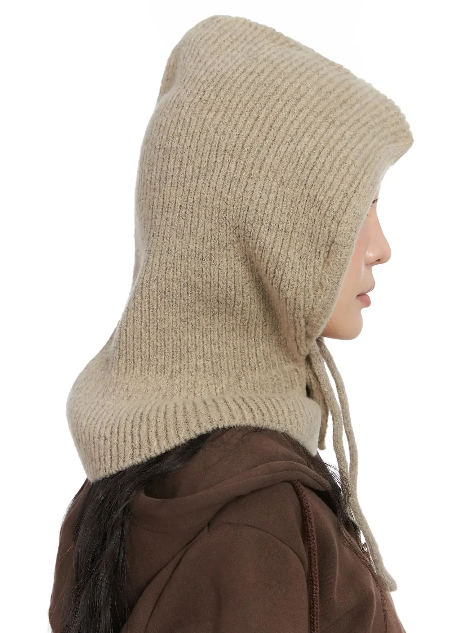 Buttoned Knit Hood Hat IN528 - Image 11