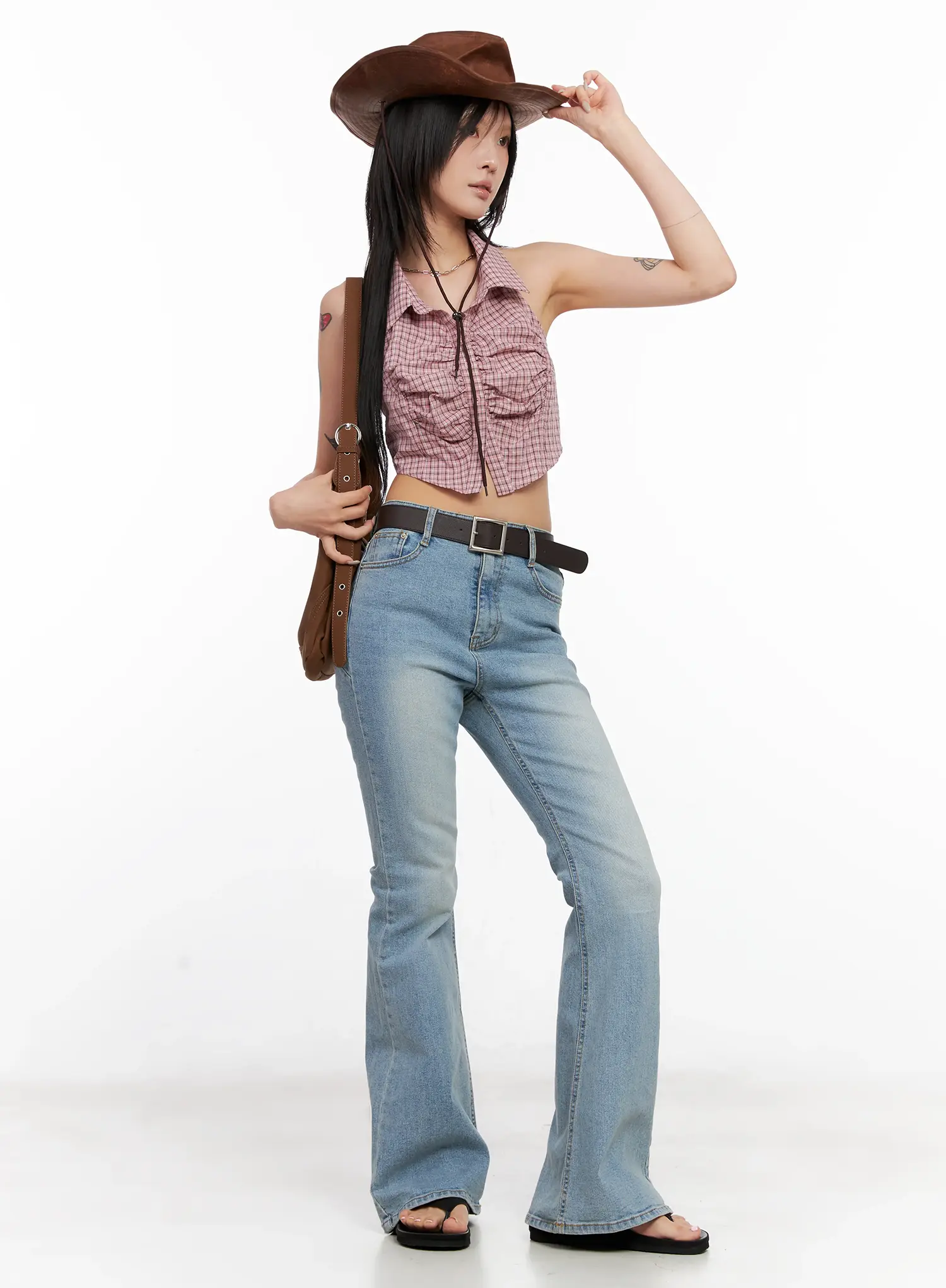 Byeol Washed Flare Denim Jeans CL525 - Image 2