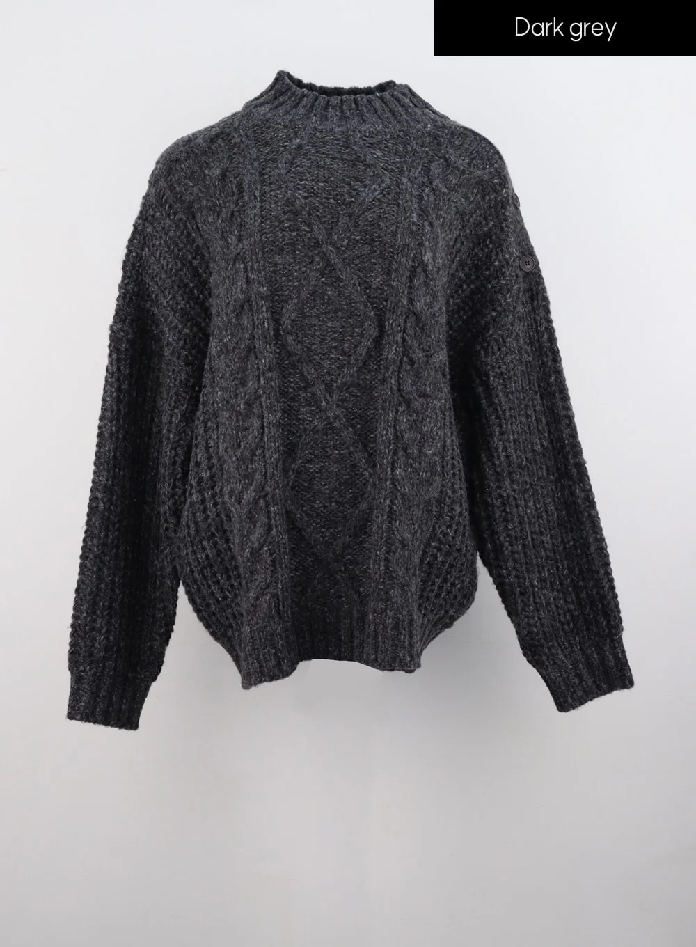 Cable Knit Buttoned Sweater IS301 - Image 19