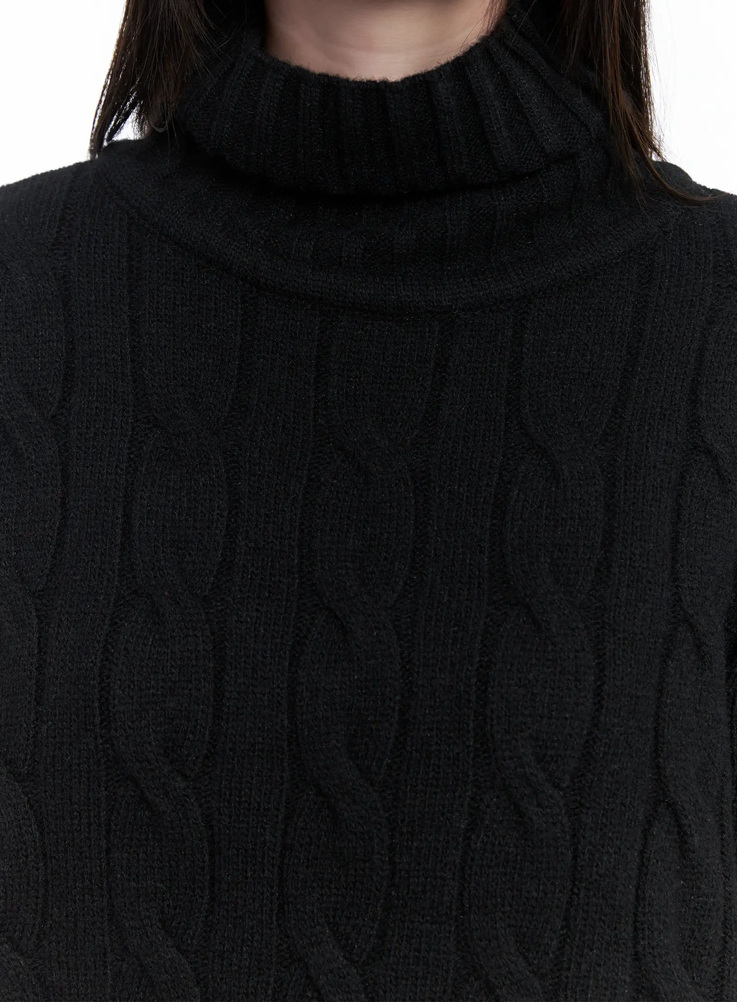Cable Knit Turtleneck Sweater CO503 - Image 5