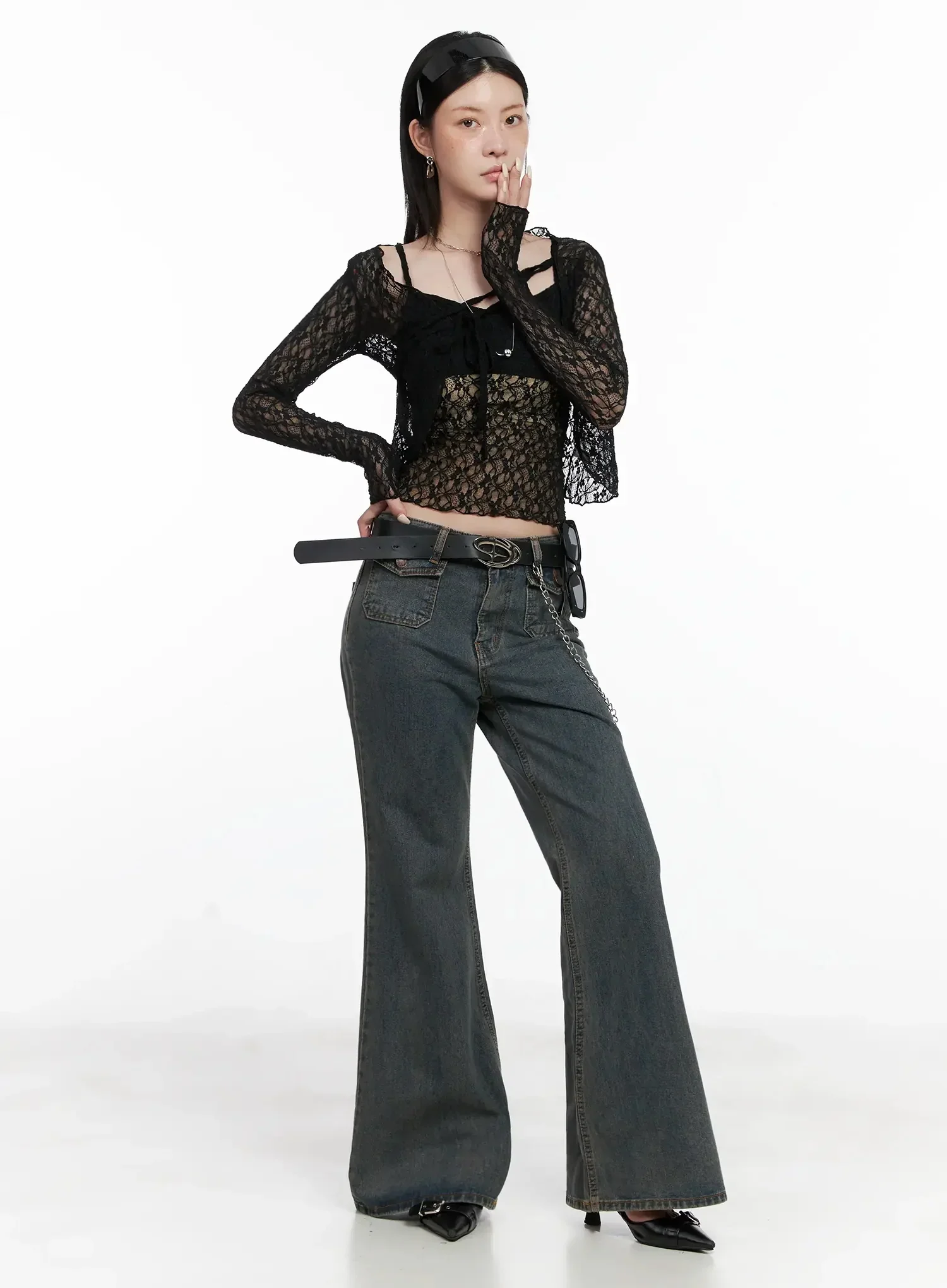 Cardigan with Lace Straps IS508 - Image 10
