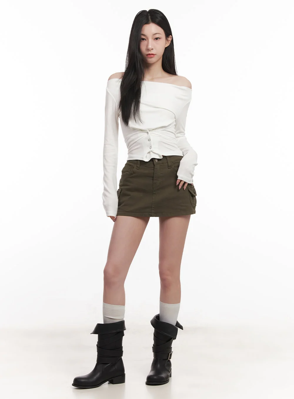 Cargo Pocket Mini Skirt CM517 - Image 5