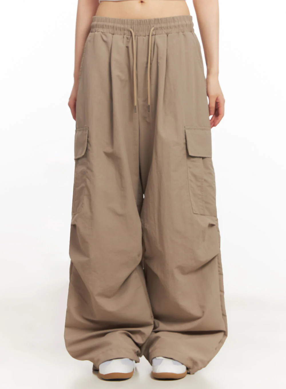 Cargo Wide-Leg Windbreaker Pants IY502 - Image 5