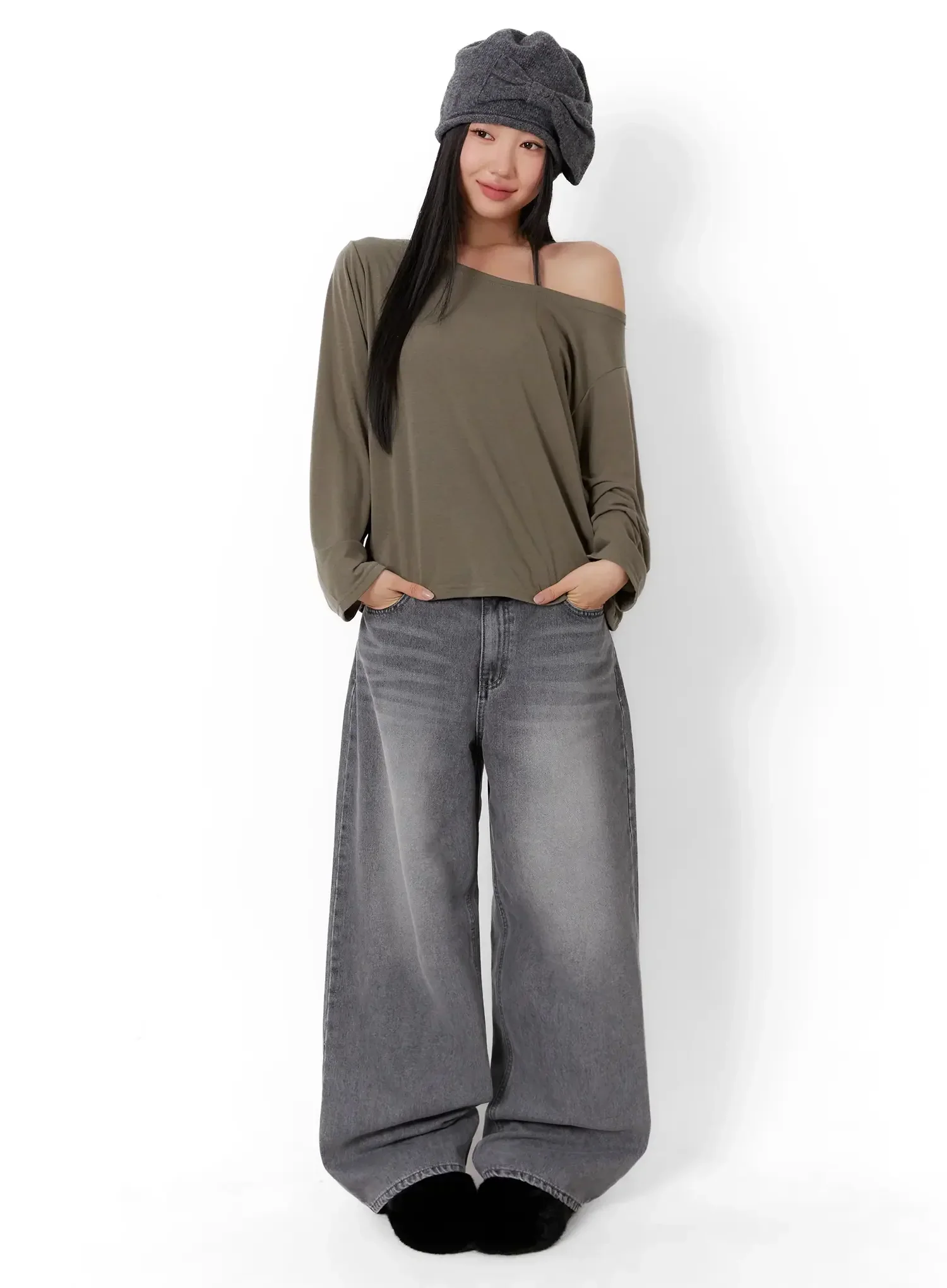 Casual Fleece Loose Fit Long Sleeve Tee ID526 - Image 3
