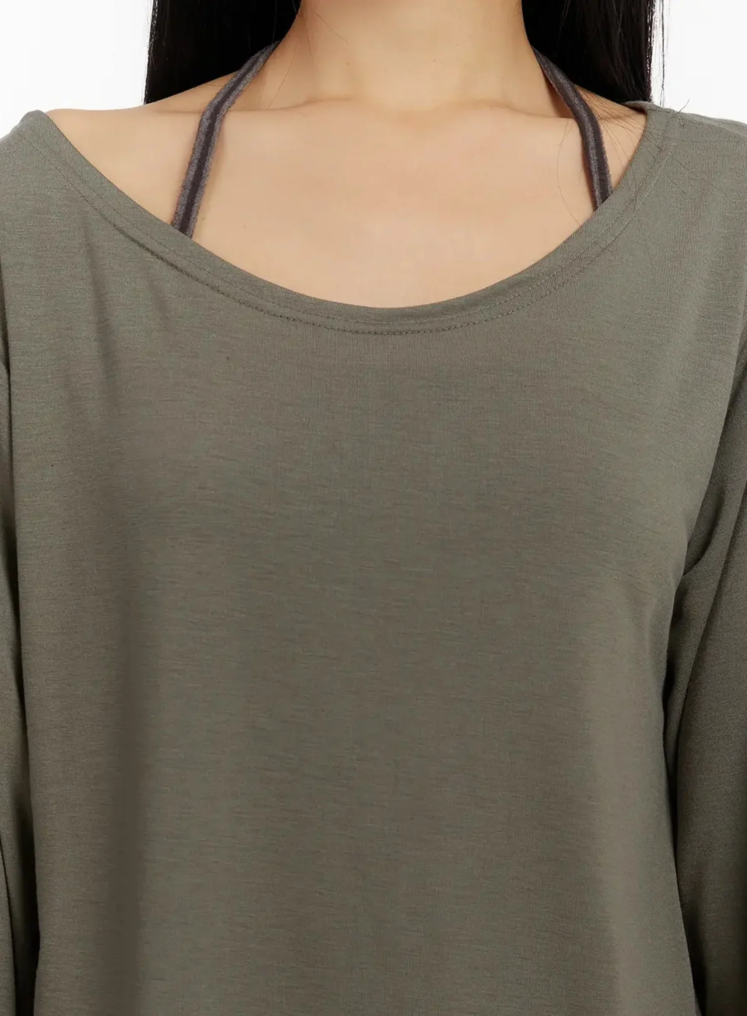 Casual Fleece Loose Fit Long Sleeve Tee ID526 - Image 4