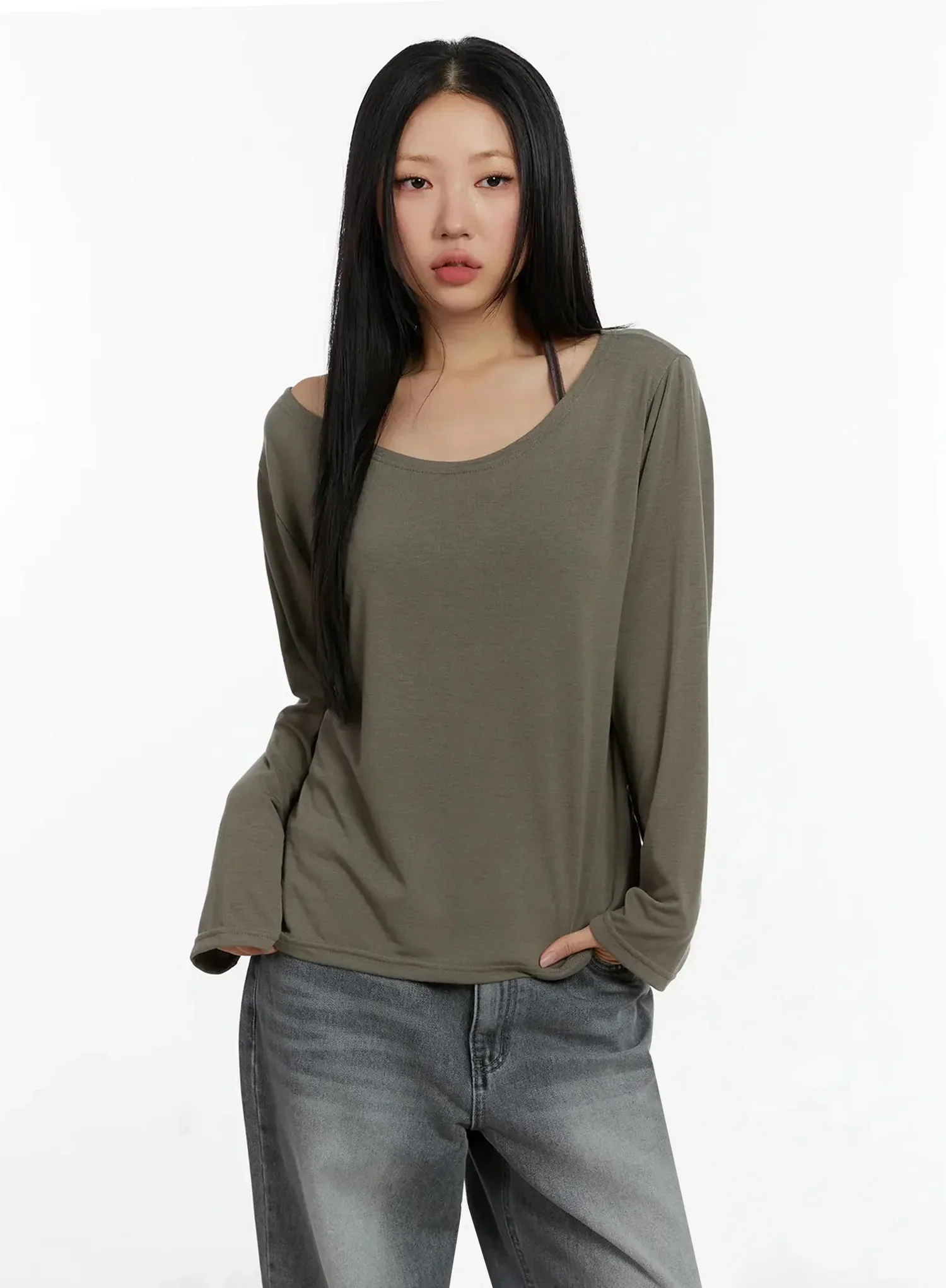 Casual Fleece Loose Fit Long Sleeve Tee ID526 - Image 5