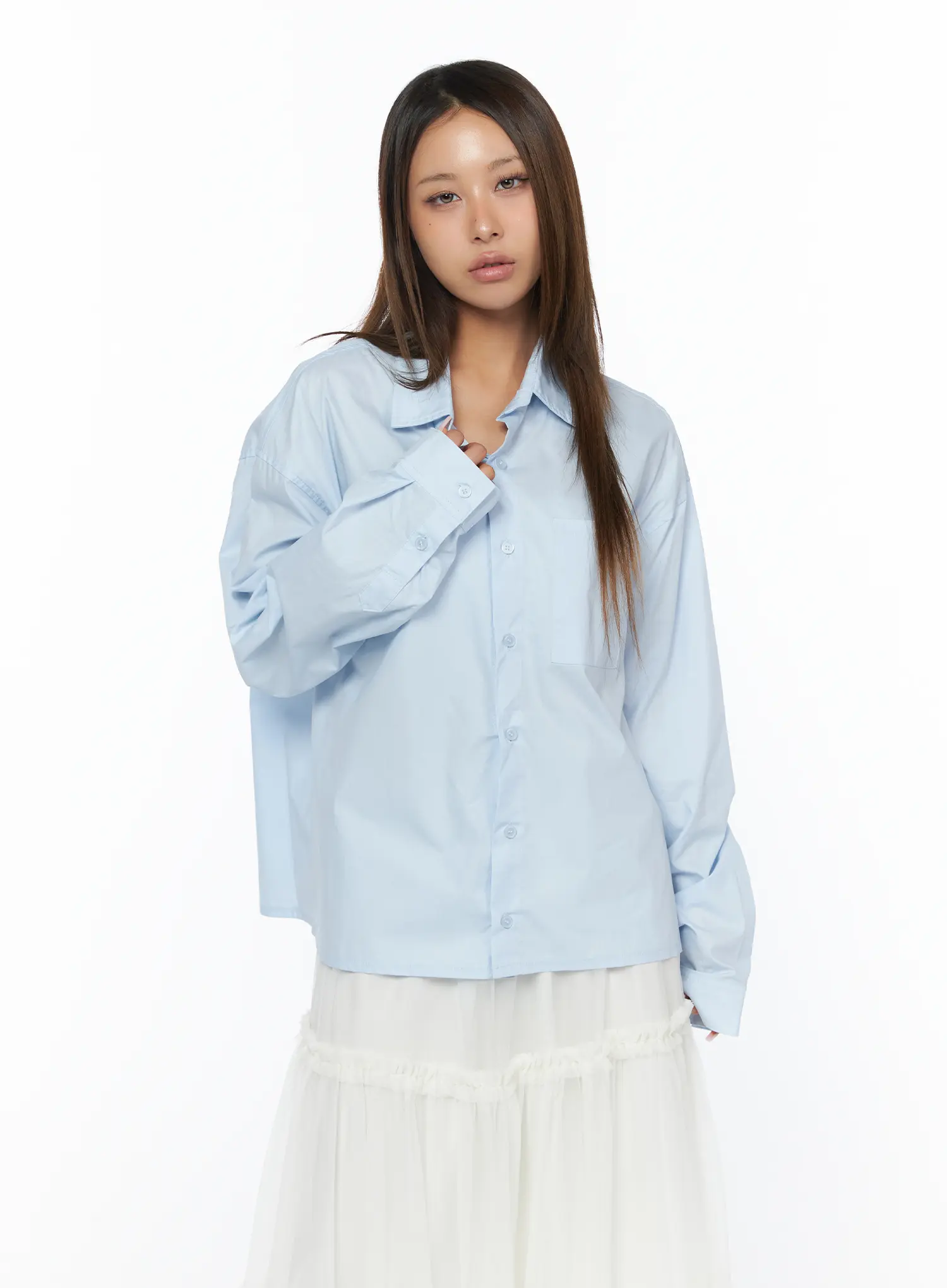 Casual Loose Fit Button-Up Shirt CA516 - Image 11