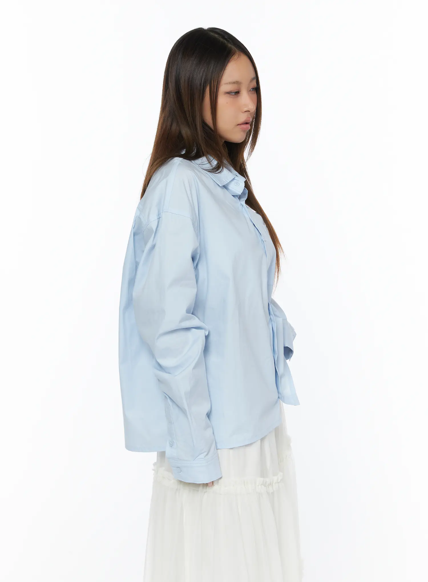 Casual Loose Fit Button-Up Shirt CA516 - Image 6