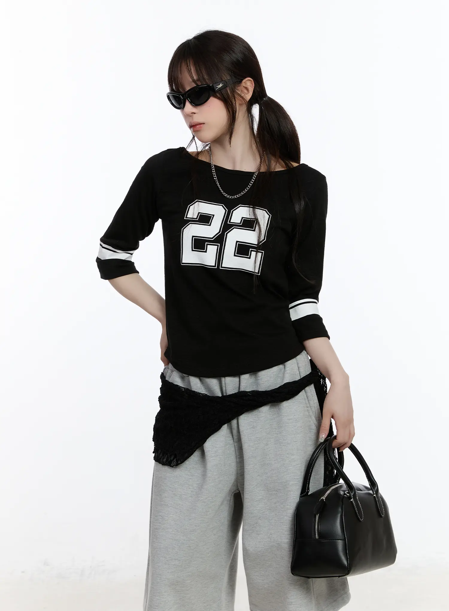 Casual Numeric Print Boatneck Top CA503 - Image 10