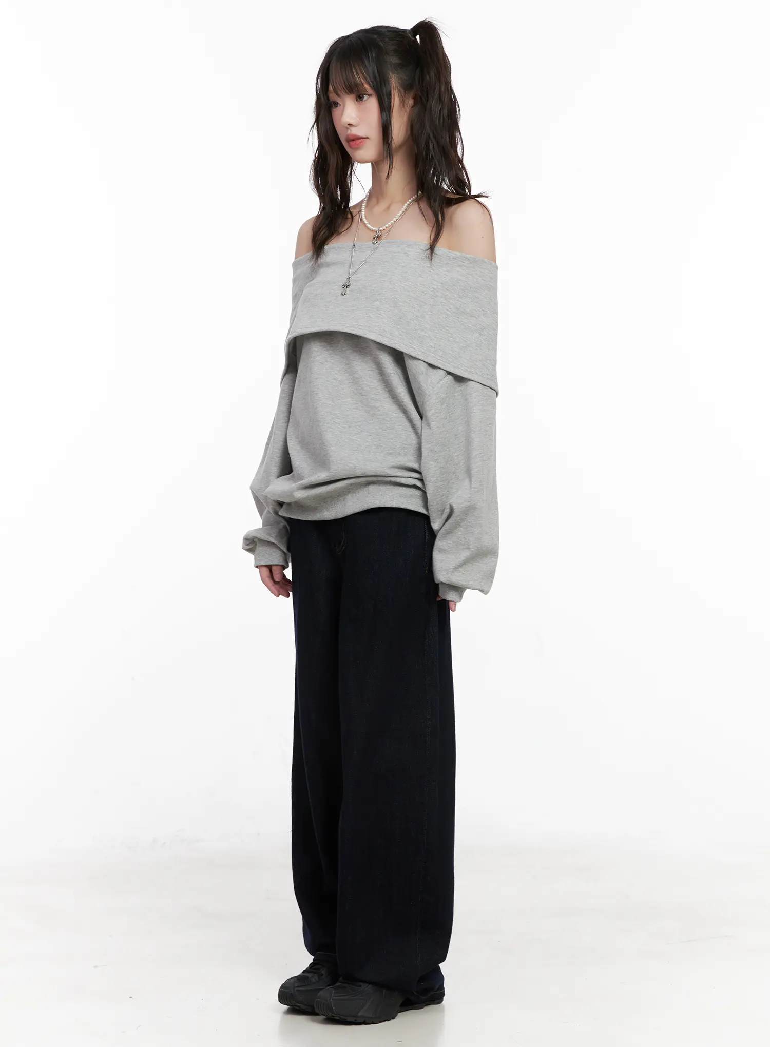 Casual Oversized Off-Shoulder Sweatshirt CN510 - Image 6