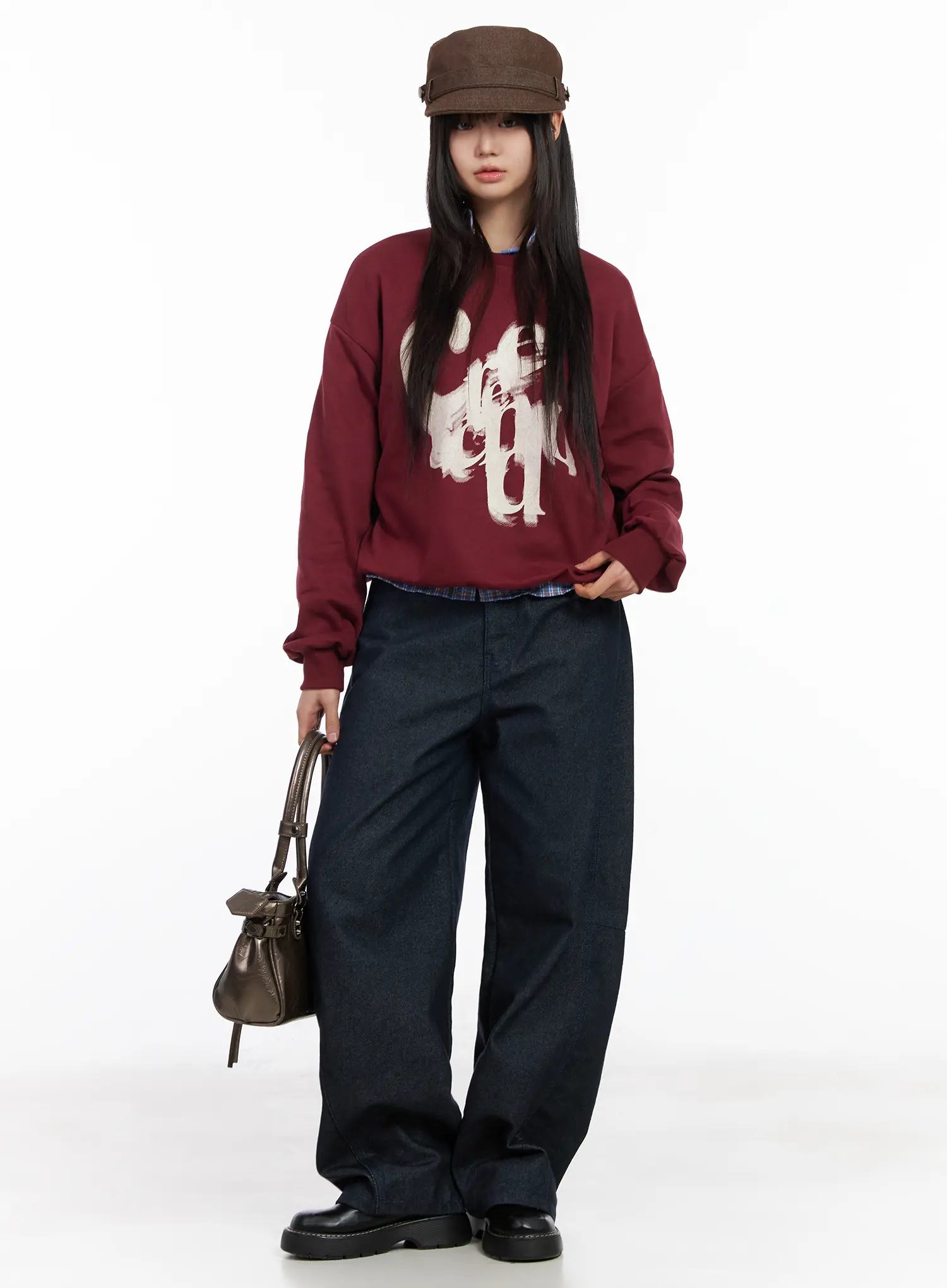 Casual Plaid Button-Up Blouse CM513 - Image 6