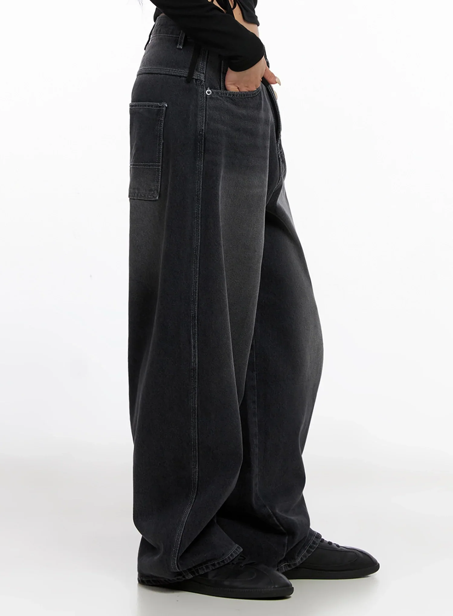 Casual Wide-Leg Baggy Jeans IS515 - Image 8