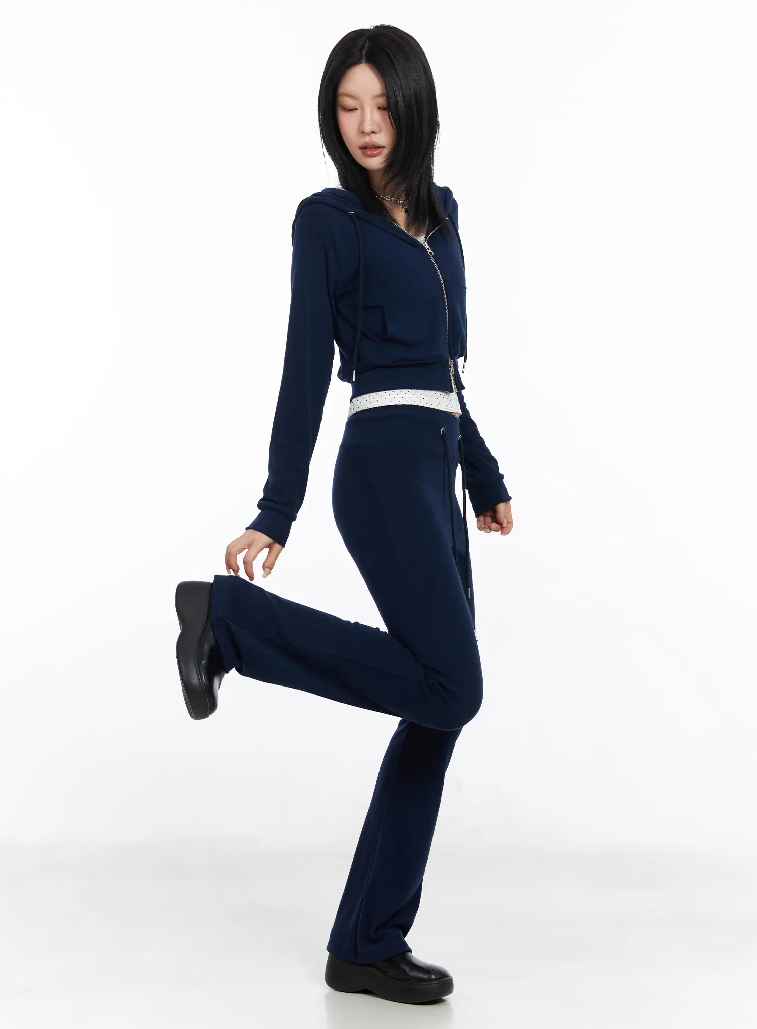 Casual Zip-Up Hoodie and Sweatpant Set CF526 - Image 6