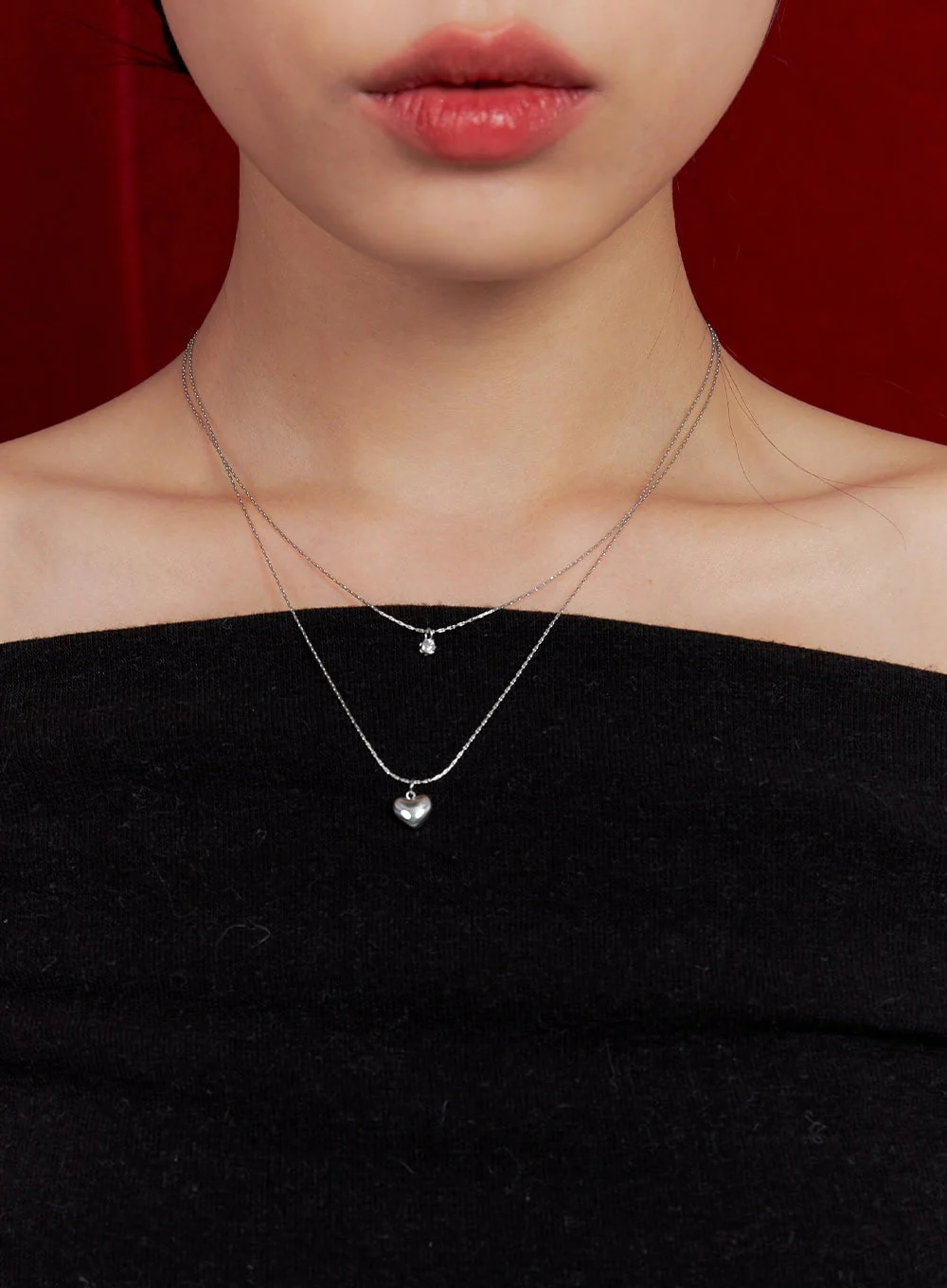 Celestia Heart Necklace IJ503 - Image 2