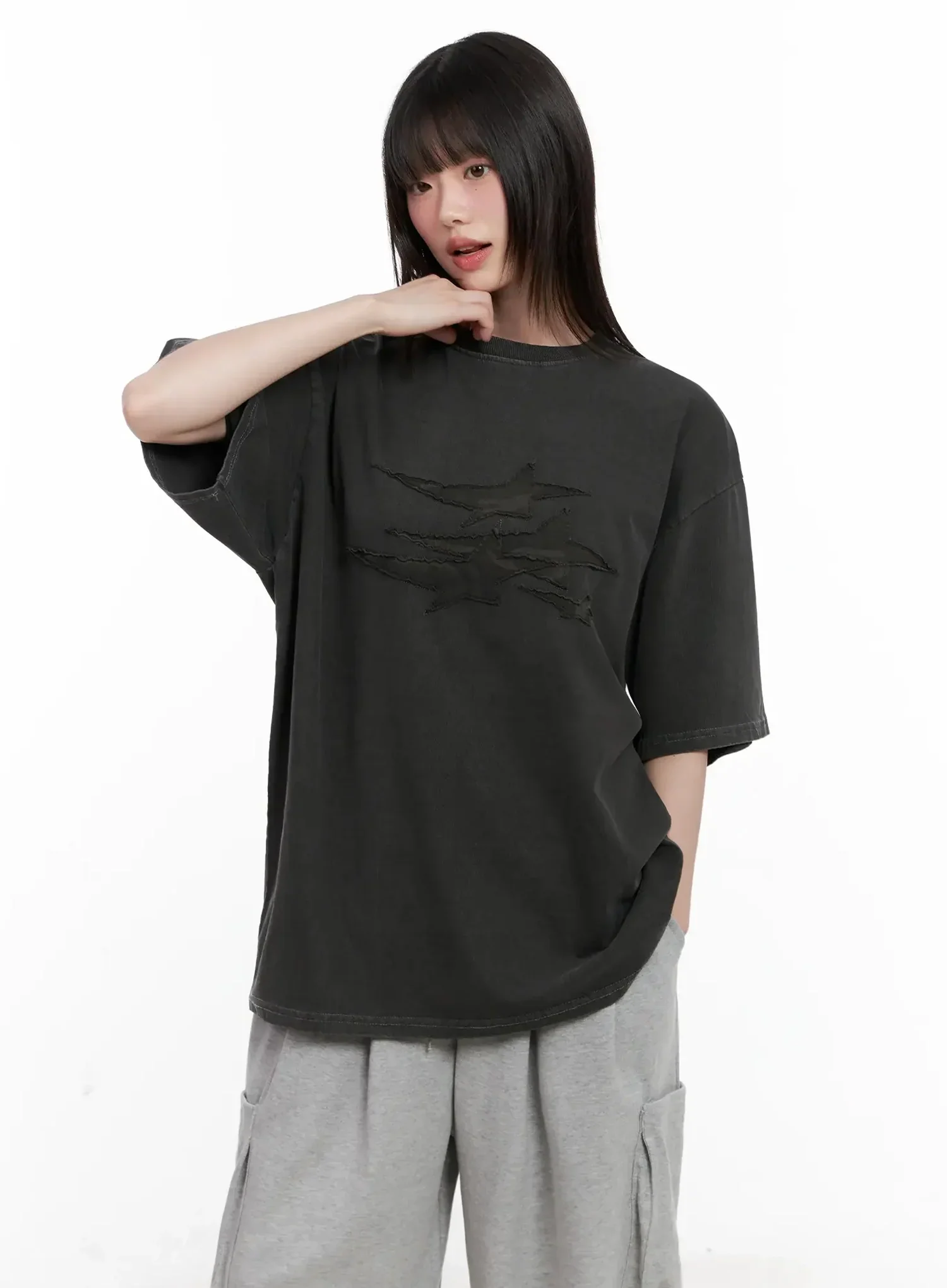 Charcoal Graphic T-Shirt IL531 - Image 17