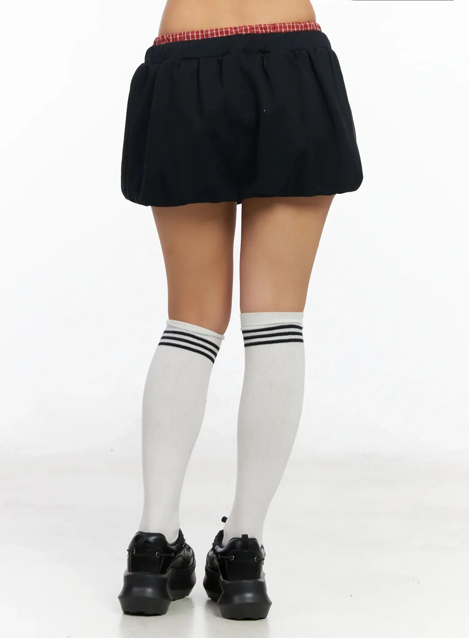Checkered Balloon Skort CA513 - Image 11