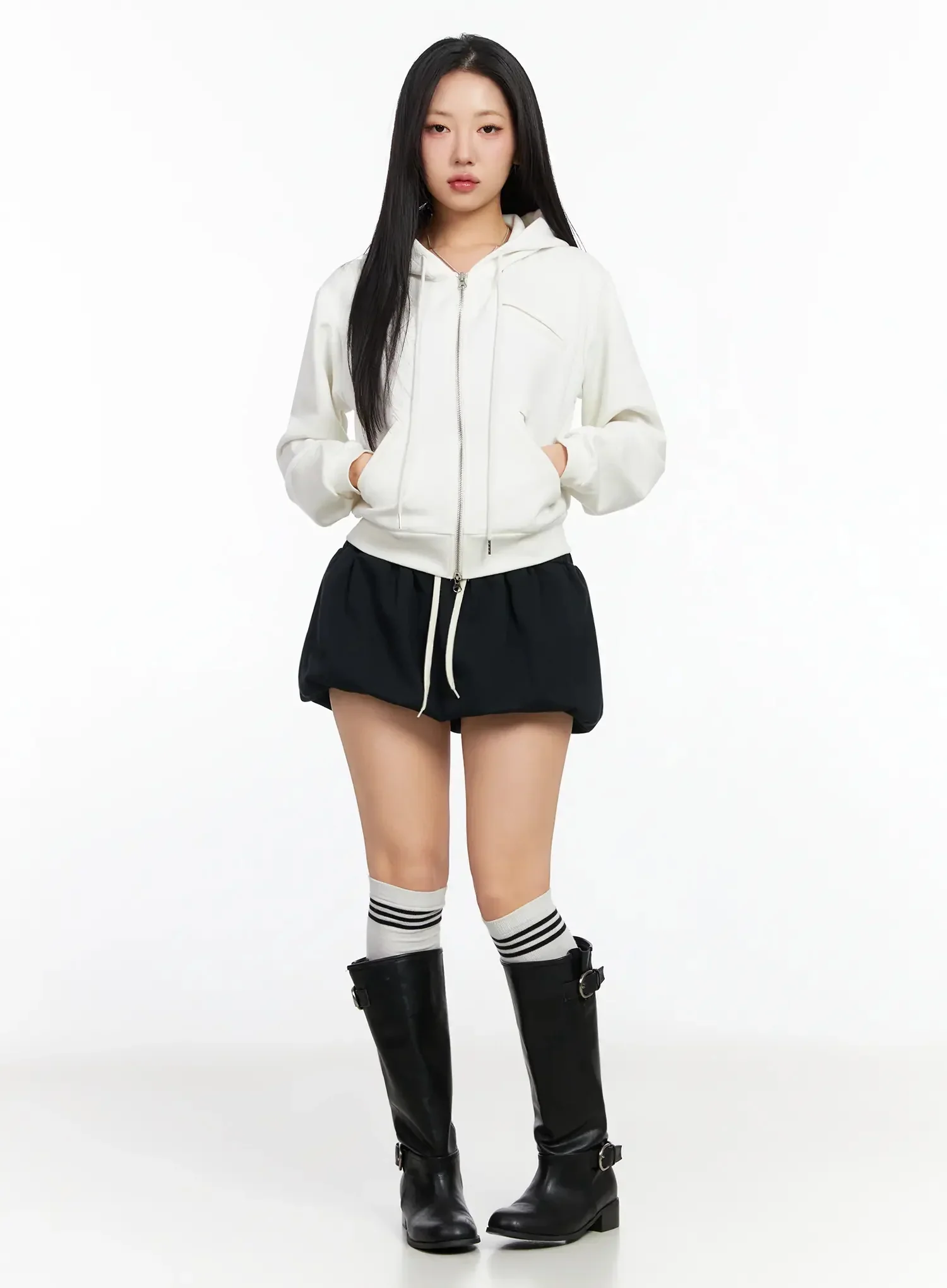 Checkered Balloon Skort CA513 - Image 12