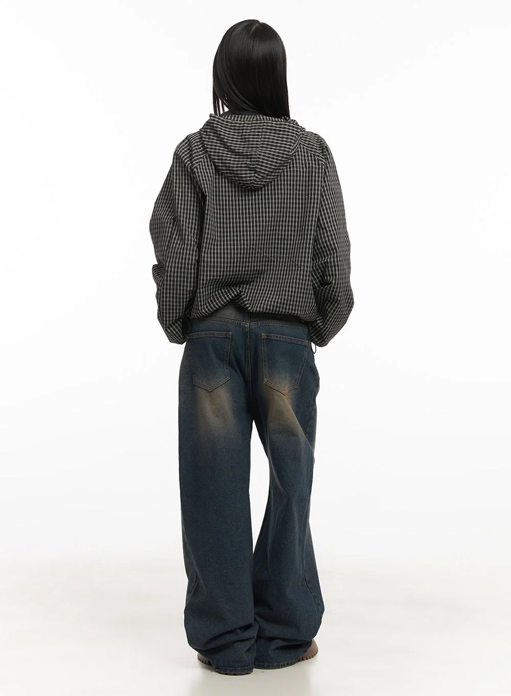 Checkered Hooded Windbreaker Jacket CF519 - Image 11