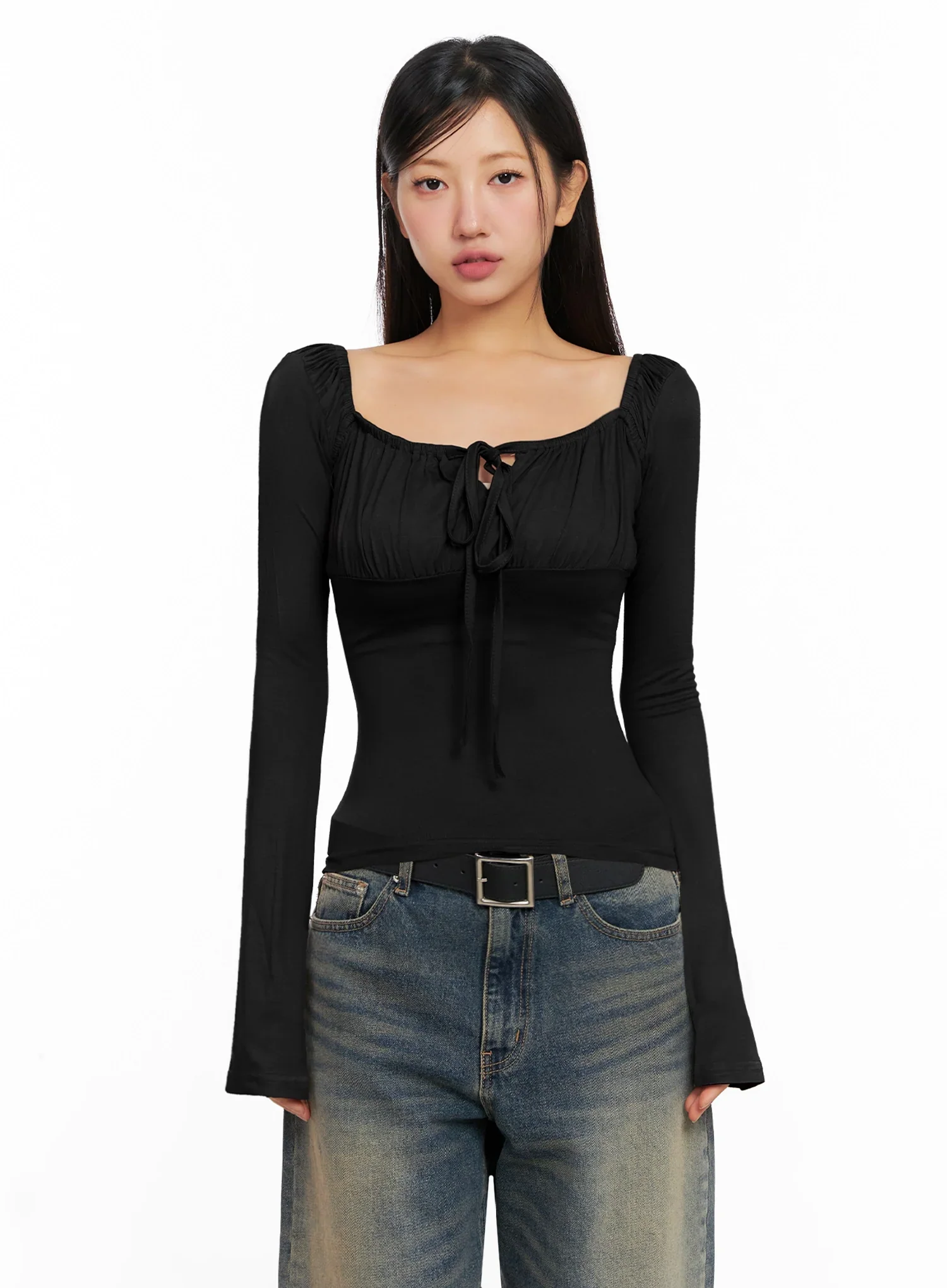 Chic Cross Strap Long Sleeve Tee IG528 - Image 15