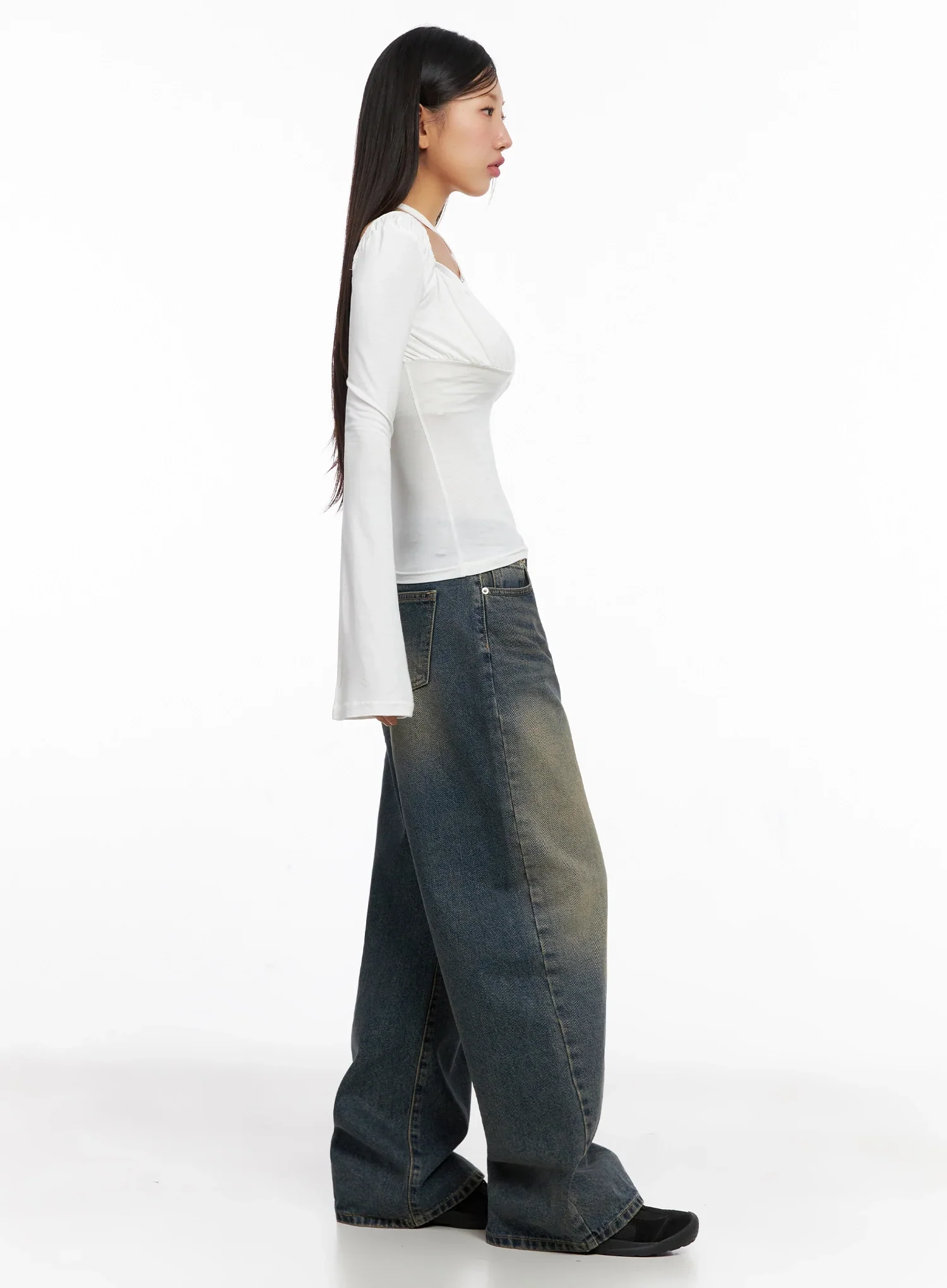 Chic Cross Strap Long Sleeve Tee IG528 - Image 9