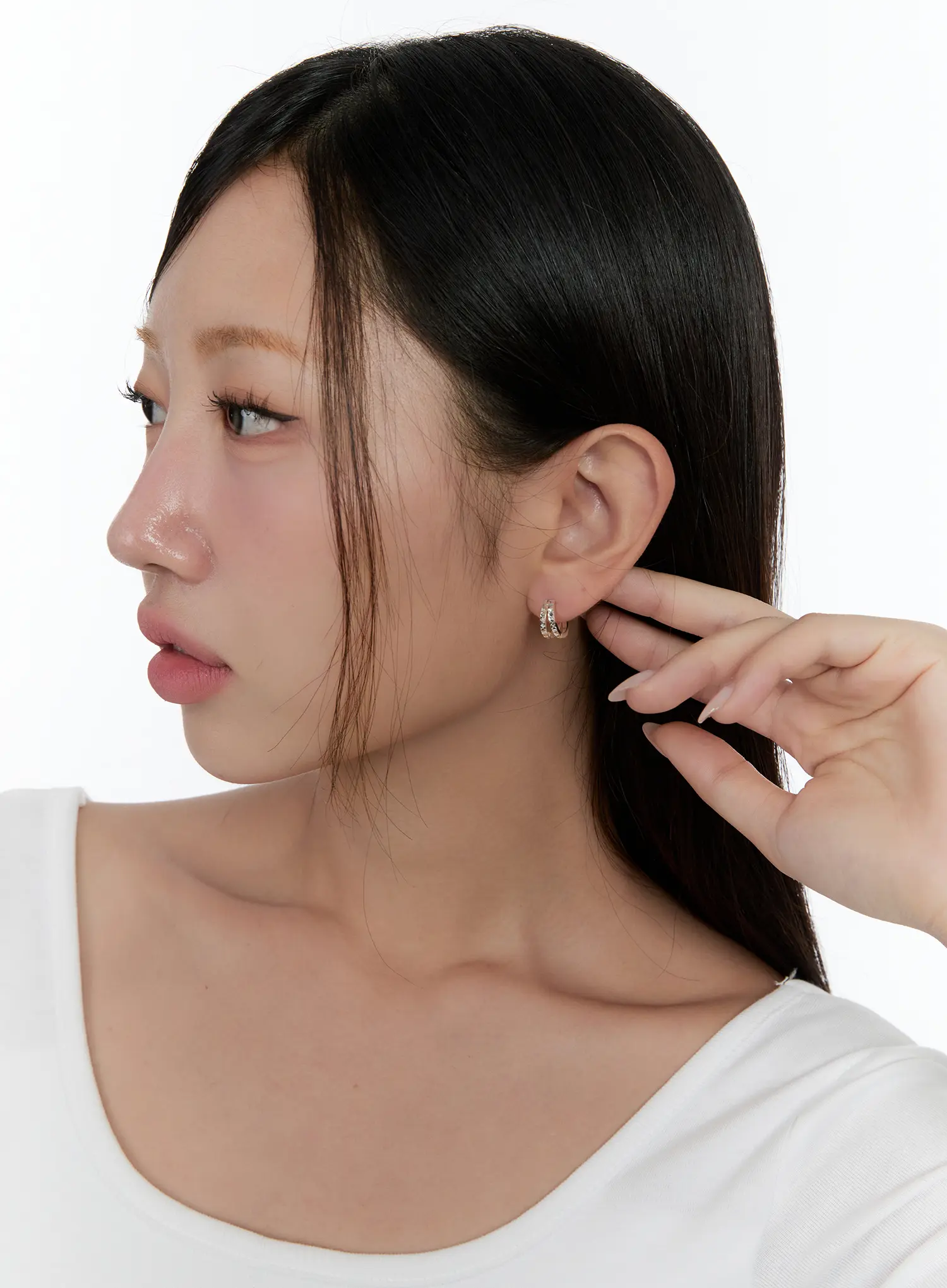 Chic Double Hoop Earrings CS518 - Image 2