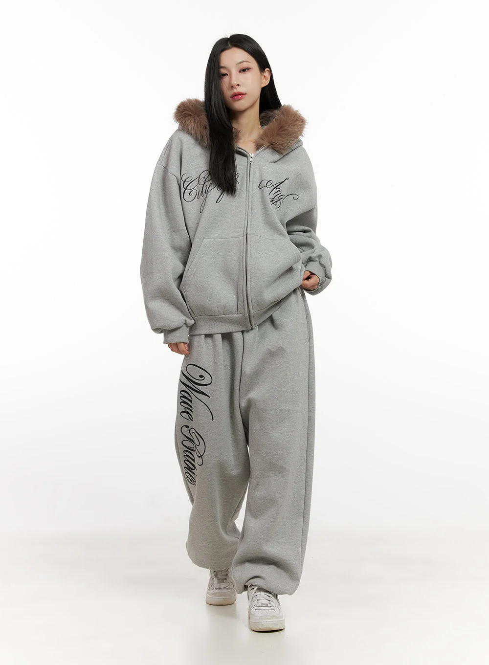 Chic Fur Zip-Up Hoodie CN416 - Image 2